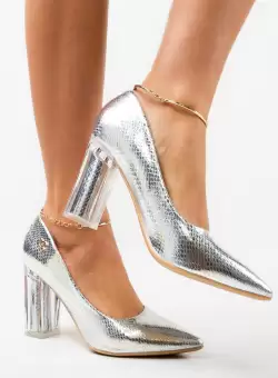 Pantofi dama Jessie Argintii