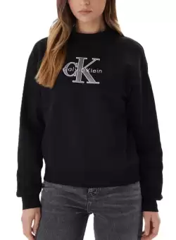 Bluza Calvin Klein LS FOIL MONOLOGO FRENCH TERRY RL