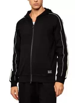 Bluza cu fermoar EA7 TRAIN LOGO SERIES M TAPE HOODIE FZ