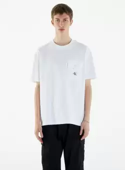 Calvin Klein Jeans Texture Pocket Short Sleeve T-Shirt Bright White