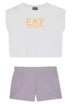 Compleu EA7 GIRL T-SUIT TEE SHORTS KIT