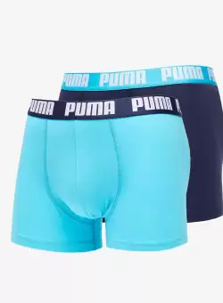 Puma 2 Pack Basic Boxers Aqua Blue
