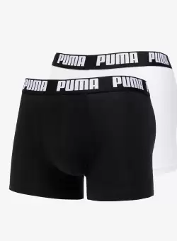 Puma 2 Pack Basic Boxers White/ Black