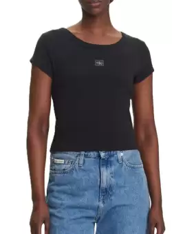 Tricou Calvin Klein A- WOVEN LABEL 2X2 RIB BABYTEE