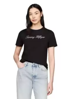 Tricou Tommy Hilfiger NOS SCRIPT REGULAR C-NK SS