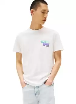 Tricou Tommy Hilfiger TJM REG STACK BACKPRINT TEEEXT