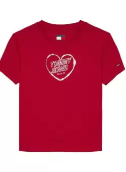 Tricou Tommy Hilfiger TJW SLIM SH HEART TEE