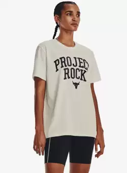 Under Armour Project Rock Heavyweight Campus T-Shirt White