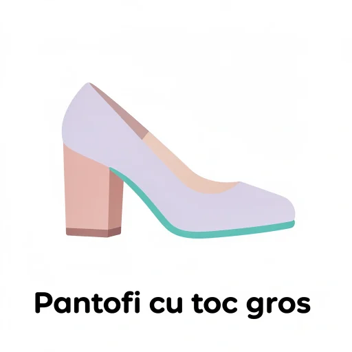 Pantofi cu toc gros