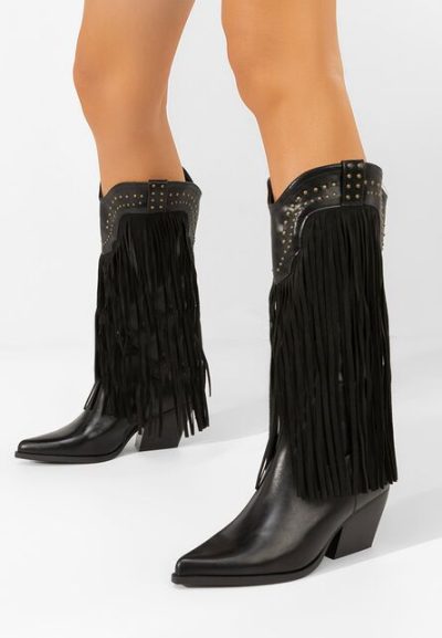 Cizme cowboy Cosira negre