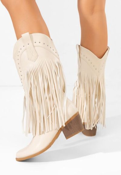 Cizme cowboy dama Giselia bej