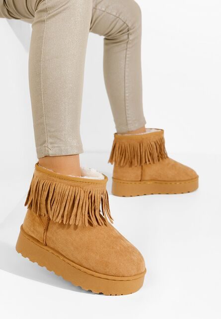 Cizme cu platformă Yasmine camel