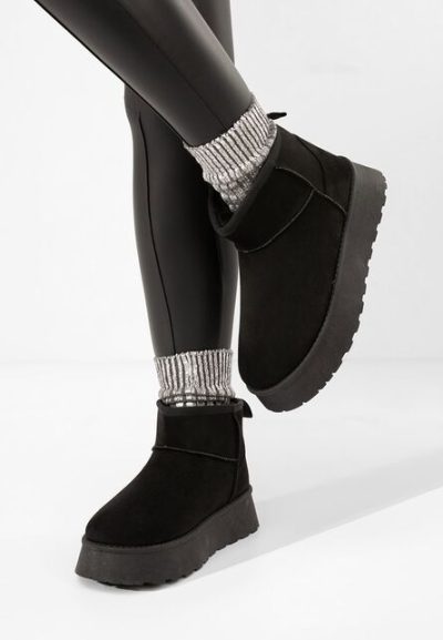 Cizme tip ugg Shayne negre