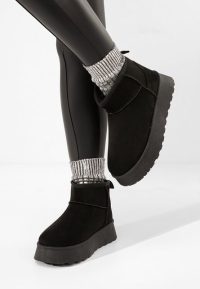Cizme tip ugg Shayne negre
