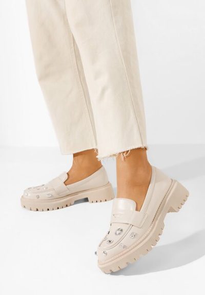 Mocasini dama eleganti Setta bej
