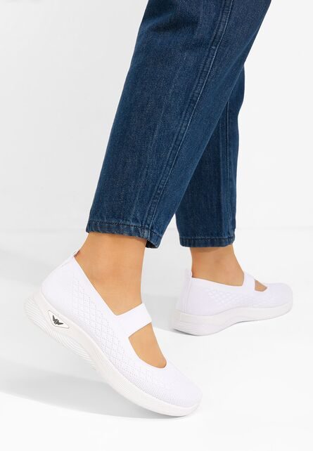 Pantofi casual damă Wonda albi