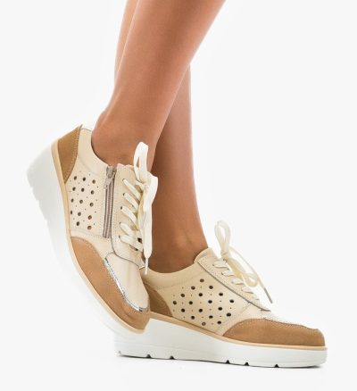 Pantofi Casual Mexy Bej