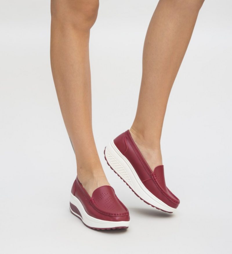 Pantofi Casual Musta Rosii