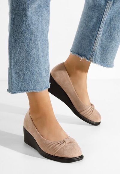 Pantofi cu platforma Fines kaki