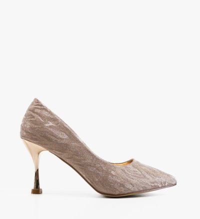 Pantofi dama cu toc Coral Aurii