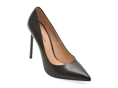 Pantofi eleganti EPICA PREMIUM negri, 249836, din piele naturala