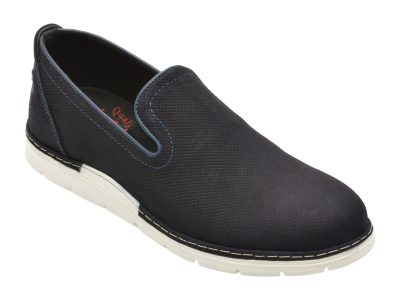 Pantofi OTTER bleumarin, E1972, din nabuc