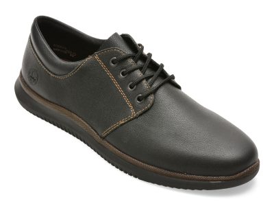 Pantofi RIEKER negri, 10424, din piele naturala