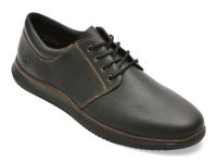 Pantofi RIEKER negri, 10424, din piele naturala