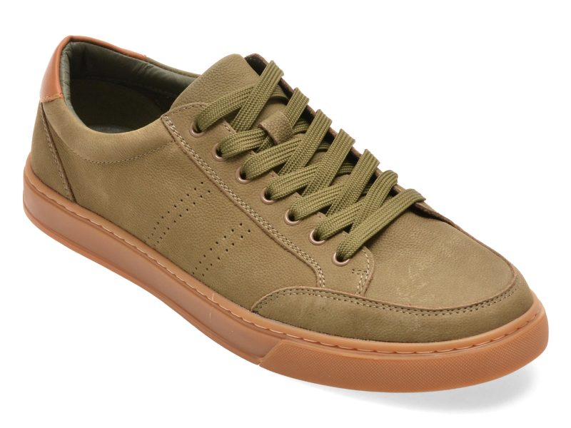 Pantofi sport EPICA verzi, 1298, din piele naturala