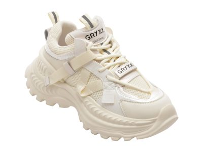 Pantofi sport GRYXX albi, 5960, din material textil