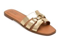 Papuci CALL IT SPRING aurii, SERINNA 710, din piele ecologica