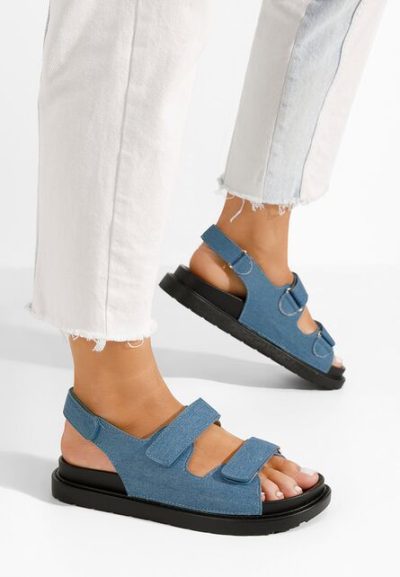 Sandale cu talpa groasa Briane denim