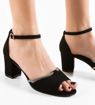 Sandale cu toc Leyre Negre