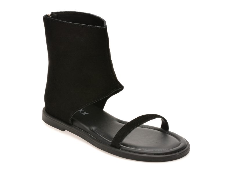 Sandale GRYXX negre, 9192, din piele intoarsa
