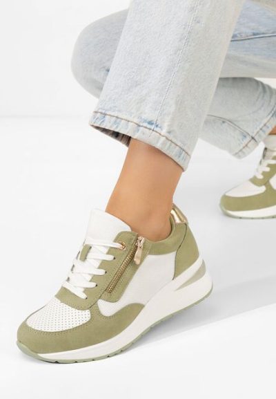 Sneakers cu platforma Floreia verzi