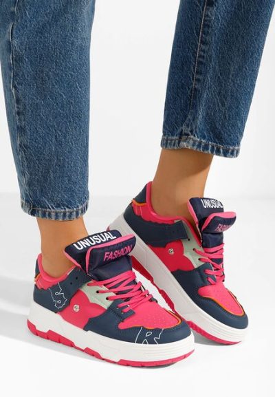 Sneakers cu platforma Sirvanna multicolori